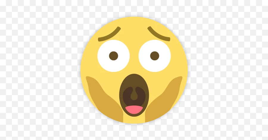 Scream - Circle Emoji,Scream Emoji