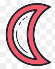 Moon Symbol Icon - Clip Art Emoji