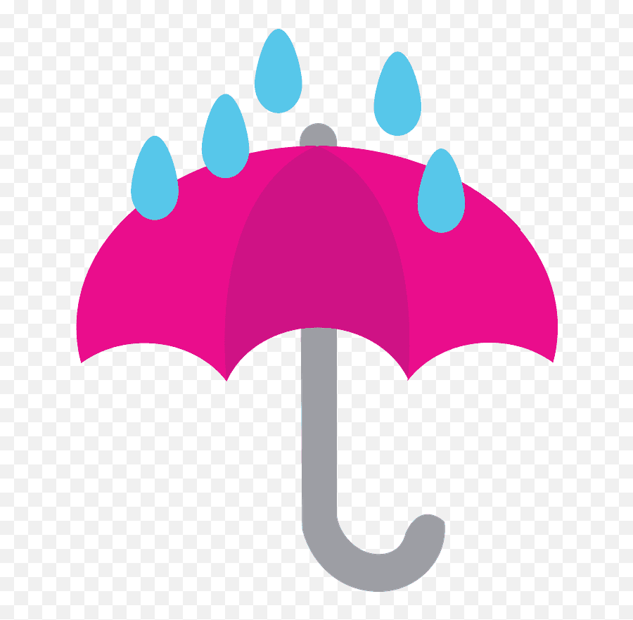 Umbrella With Rain Drops Emoji Clipart Free Download,Rain Emoji