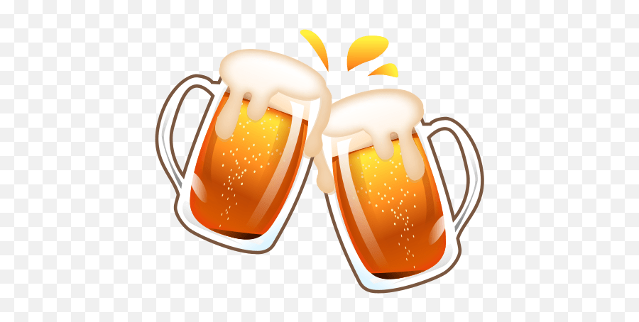 Clinking Beer Mugs Emoji For Facebook Email Sms - Emoticon Beer,Cheers Emoji