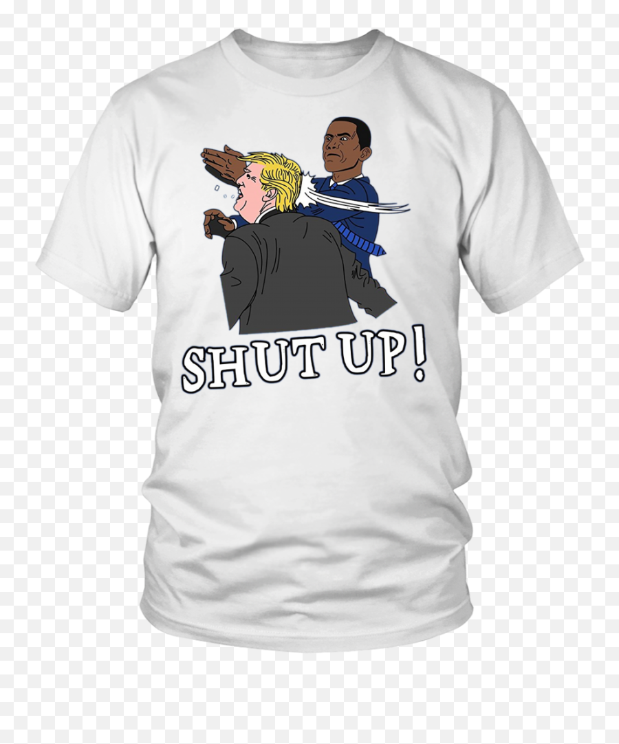 Obama Slaps Trump T - Shirt Shut Up Anti Trump T Shirt Anti No Crying In Baseball Shirt Emoji,Obama Emoji