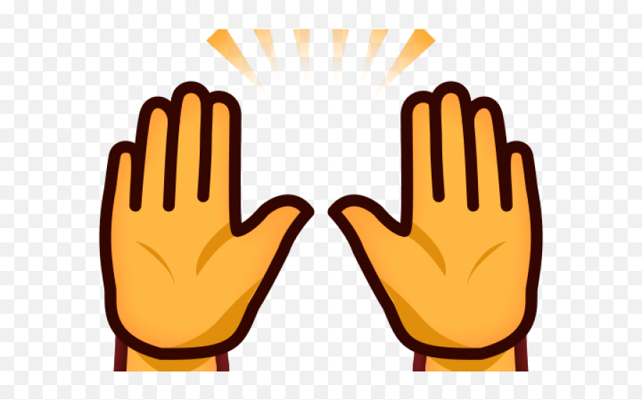 Raising Both Hands Emoji Clipart - Hands Raised Emoji,Raised Hands Emoji