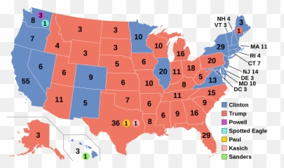Presidency Of Donald Trump - Electoral Votes By State Emoji