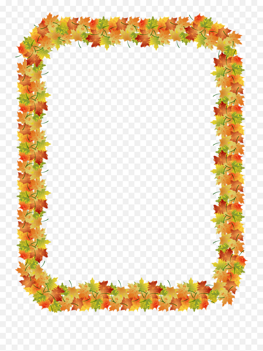 Fall Tree Border Clipart Clipground Jpg - Transparent Background Thanksgiving Border Emoji,Emoji Borders