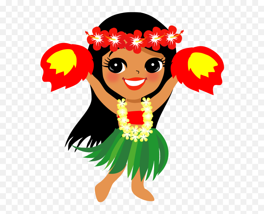 Hawaiian Aloha Tropical - Hawaiian Stickers Emoji,Hula Girl Emoji