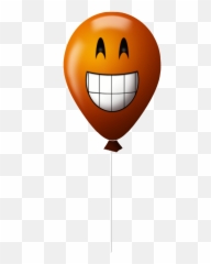 Emoticon Balloon Smile Orange Happy - Smiley Emoji