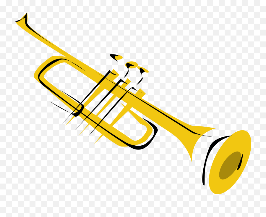 Clip Art Black And White Png Files - Trumpet Clipart Emoji,Emoji Trumpet