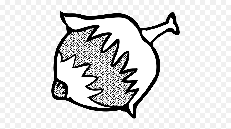 Vector Image Of Ripe Hazelnut Line Art - Hazelnut Black And White Emoji,Black Running Emoji