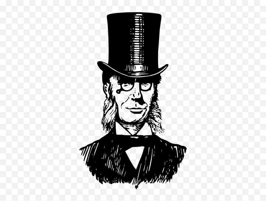 Man In Top Hat - Christmas Character Carol Emoji,Witch Hat Emoji