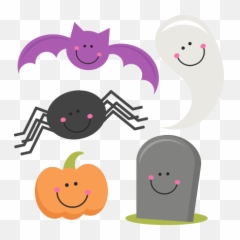 Svg Cutting Files Bat Svg Cut - Transparent Cute Halloween Png Emoji,Bat Emoticon