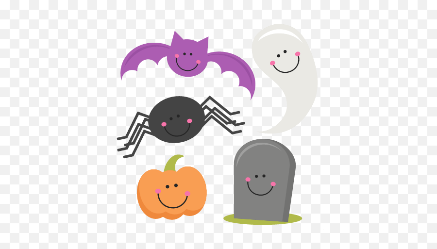 Svg Cutting Files Bat Svg Cut - Transparent Cute Halloween Png Emoji,Bat Emoticon