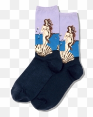 Womenu0027s Botticelliu0027s Birth of Venus Socks - Lavender Emoji