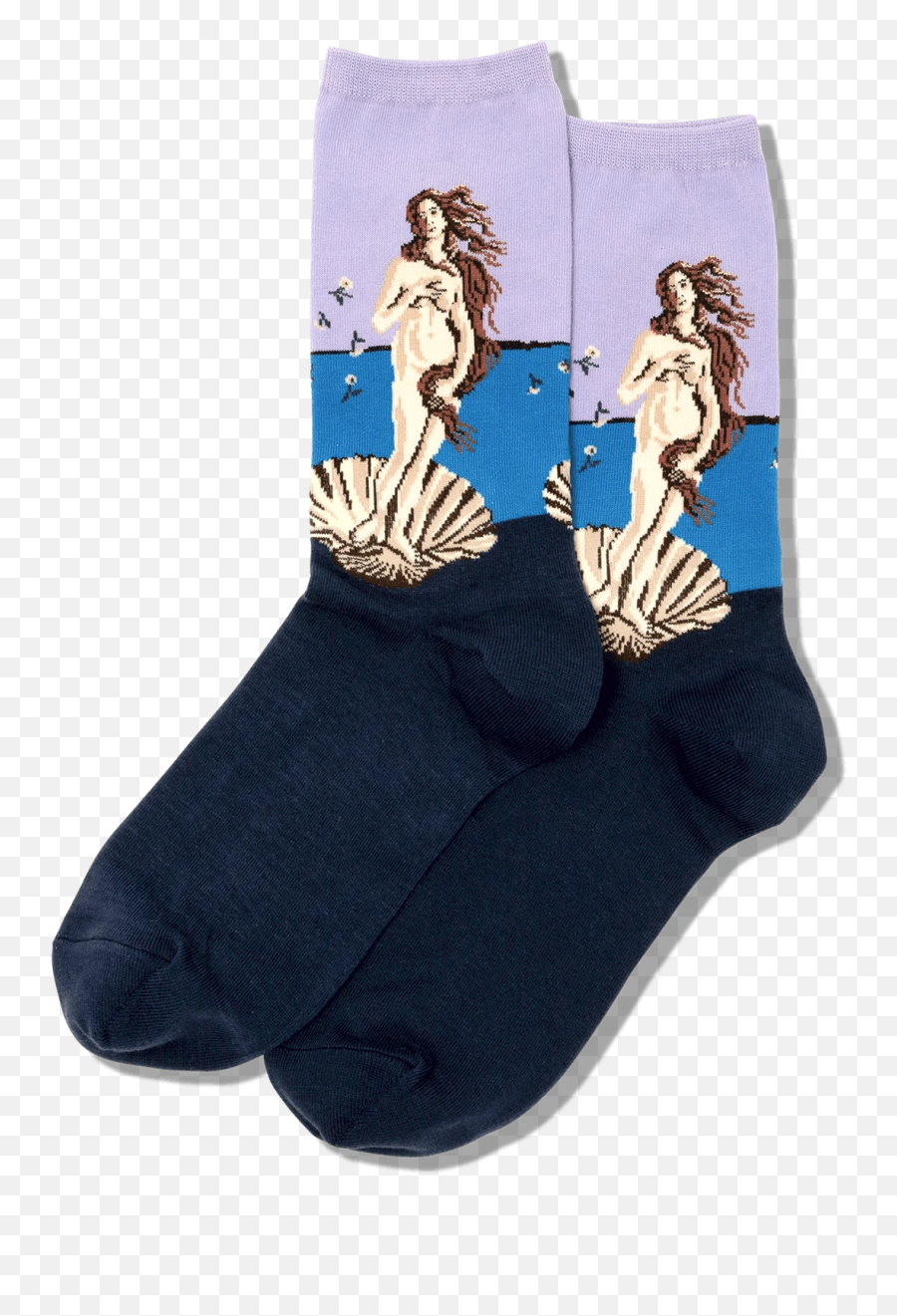 Womenu0027s Botticelliu0027s Birth Of Venus Socks - Lavender Emoji,Witch On Broom Emoji