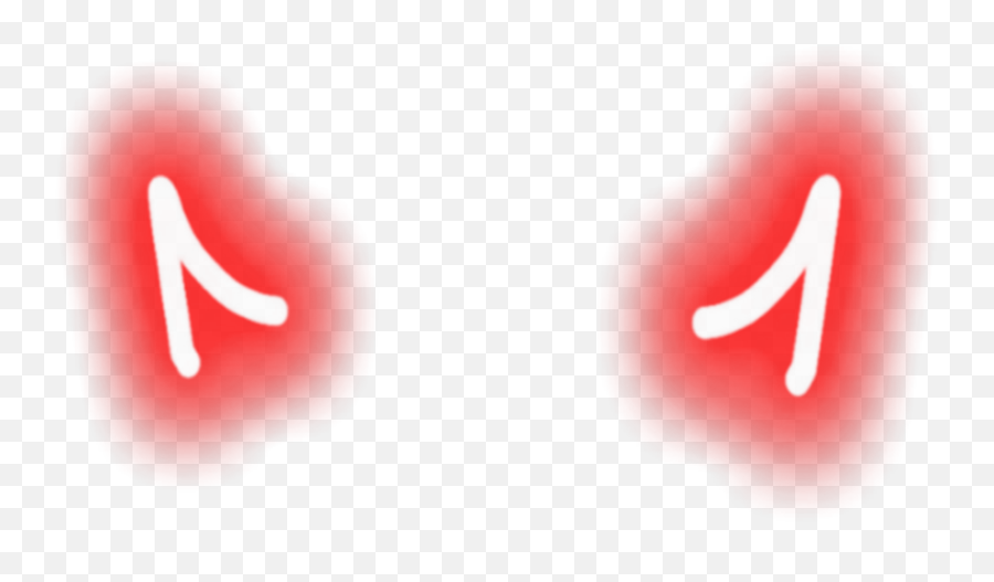 Iphone Emoji Sticker - Glowing Red Devil Horns,Horns Emoji