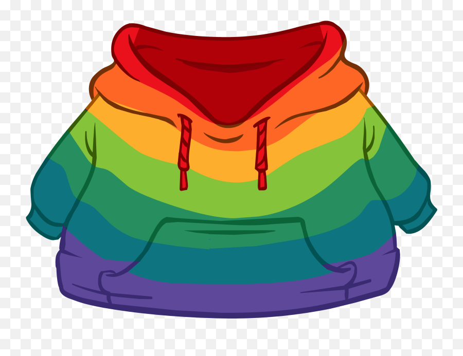 Png Royalty Free Download Hoodie Clipart Blue Hoodie - Club Penguin Rainbow Hoodie Emoji,Emoji Hoodies