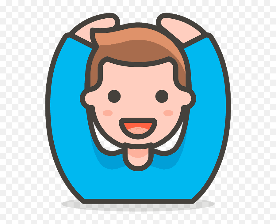 Man Gesturing Ok Emoji Clipart Free Download Transparent - Happy,This Is Fine Emoji