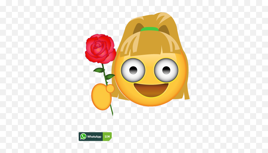 Gute Besserung Emoticon Mit Pferdeschwanz Und Rose - Love Emoji Whatsapp,Rose Emoticons