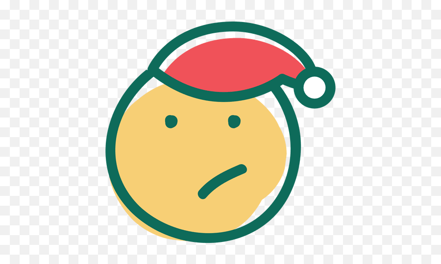 Small Frown Santa Claus Hat Face - Sad Eyes Emoji Santa,Wreath Emoji