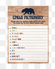 Rustic Baby Shower Emoji Pictionary - Name That Baby Game Animal,Guess The Emoji Letter And Boy