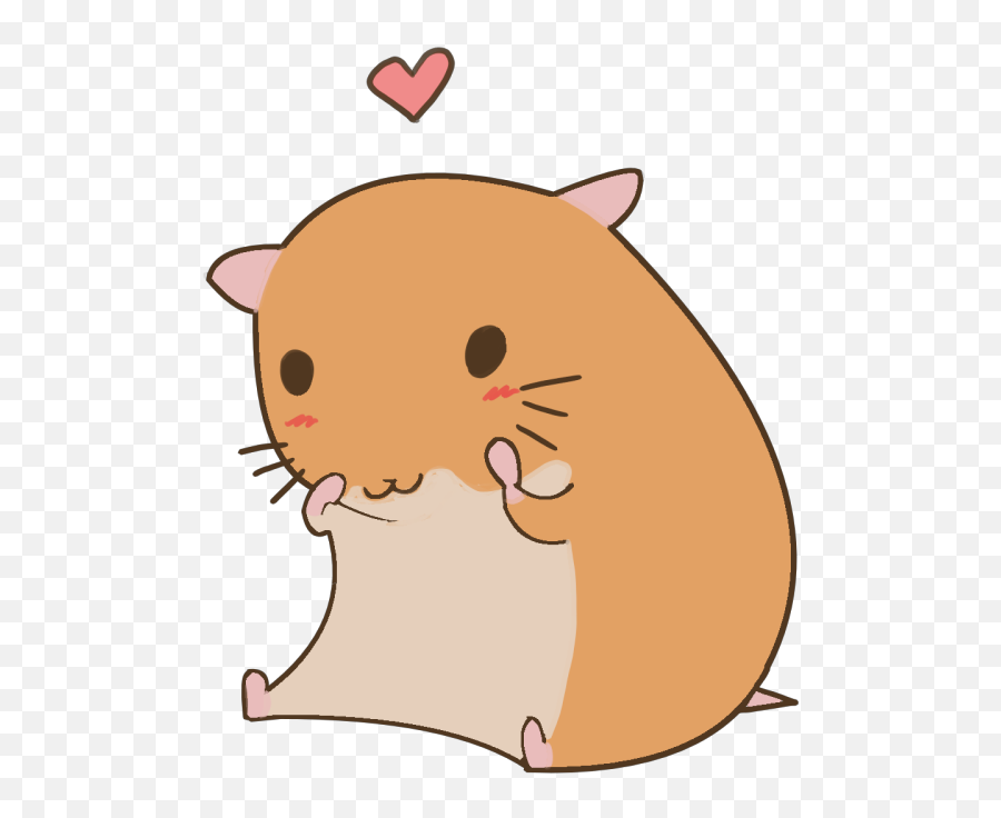 Blushing - Transparent Hamster Cartoon Emoji,Hamster Emoticon