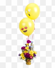 Soderbergs Exclusive Emoji Mug With Flowers And Balloons -