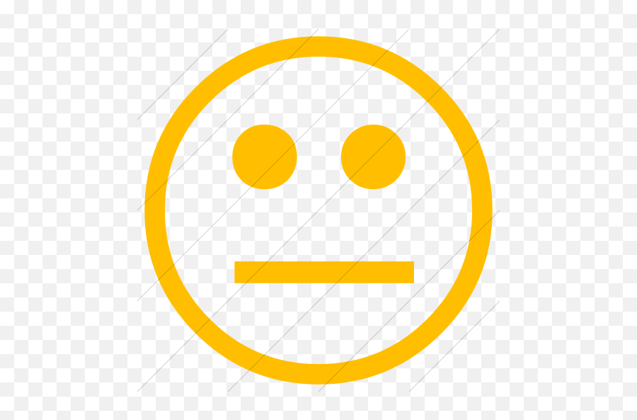 Simple Yellow Classic Emoticons Neutral - Yellow Neutral Face Icon Emoji,Neutral Emoticons