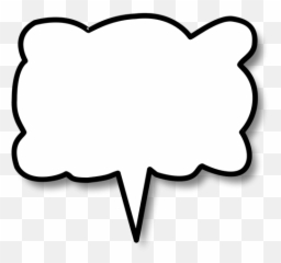 Speech Cloud Center Vector Image - Bubble Clip Art Emoji