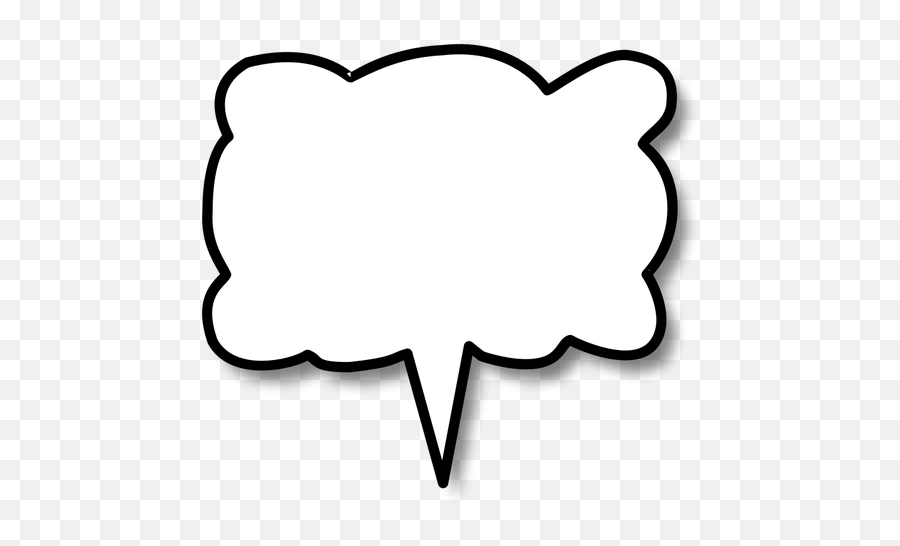 Speech Cloud Center Vector Image - Speech Bubble Clip Art Emoji,Where Is The Thought Balloon Emoji