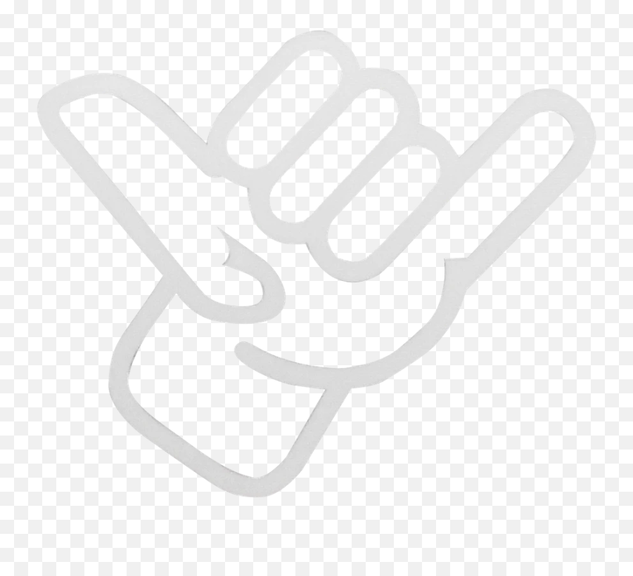 Shaka Hand Transfer Decal - Sled Emoji,Shaka Sign Emoji