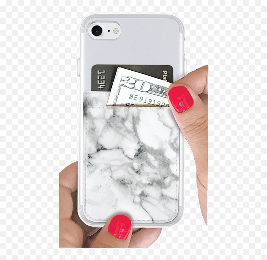 Idecoz White Marble Faux Leather Cell Phone Pocket - Mobile Phone Emoji,Nfl Emoji For Iphone