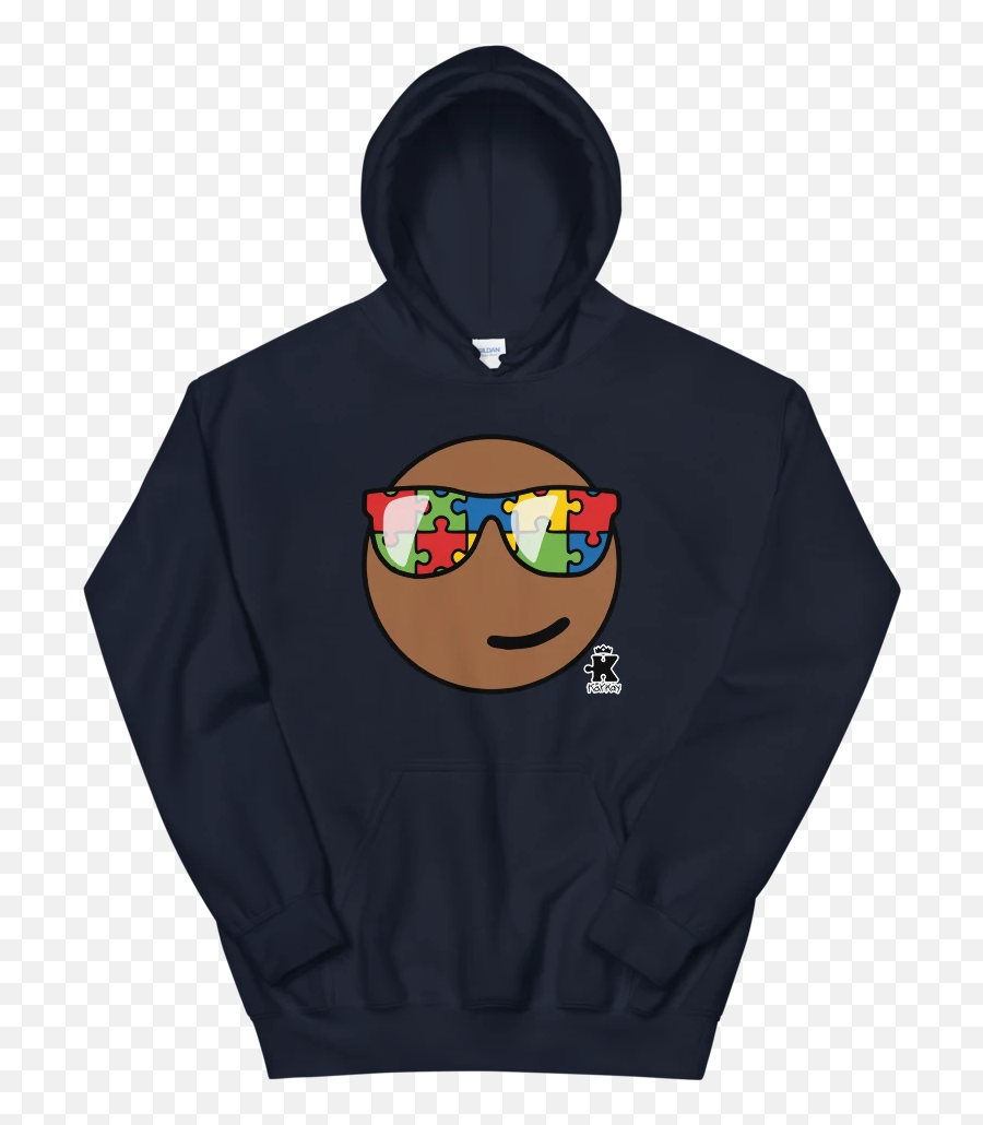 Autism Emoji Medium - Dark Skin Tone Unisex Hoodie Hoodie,Emoji 22