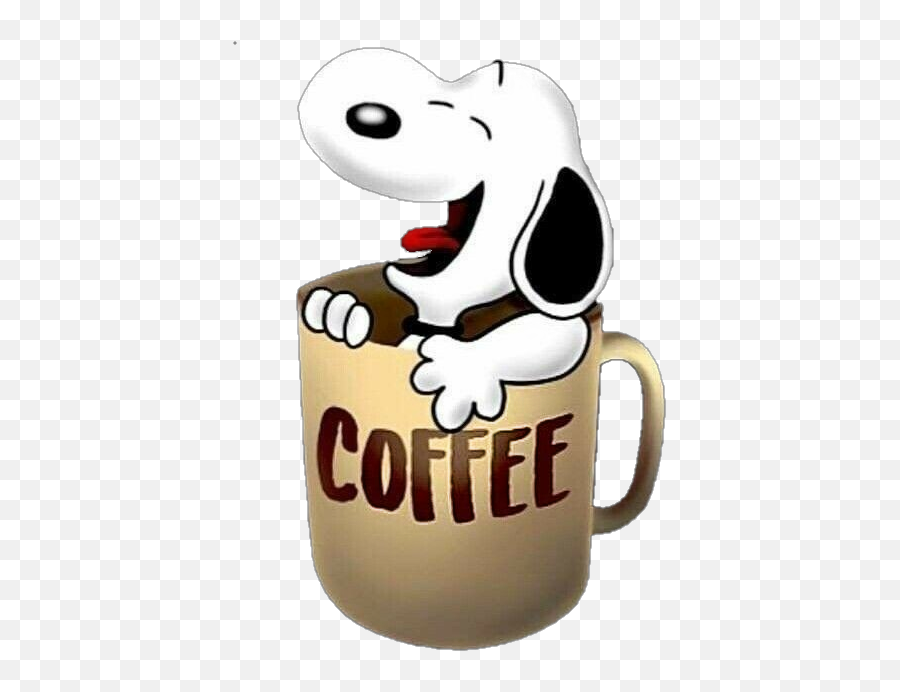 Coffee Cup Coffeecup Goodmorning Snoopy - Good Morning Snoopy Coffee Emoji,Coffee Mug Emoji