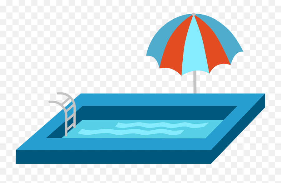 Pool Clipart - Horizontal Emoji,Beach Umbrella Emoji