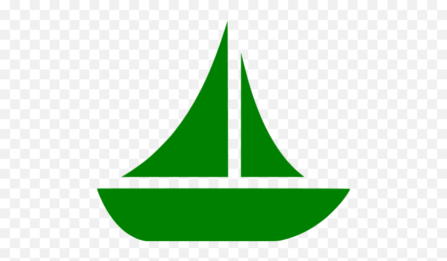 Green Boat 10 Icon - Green Sailboat Icon Emoji,Boat Gun Gun Boat Emoji