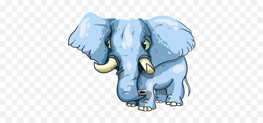 Free Good Like Vectors - Elefante Animado Con Colmillos Emoji,Elephant Emojis