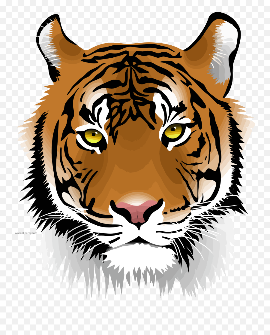 Tiger Wild Face Clipart Png Download - Transparent Tiger Head Clipart Emoji,Tiger Face Emoji