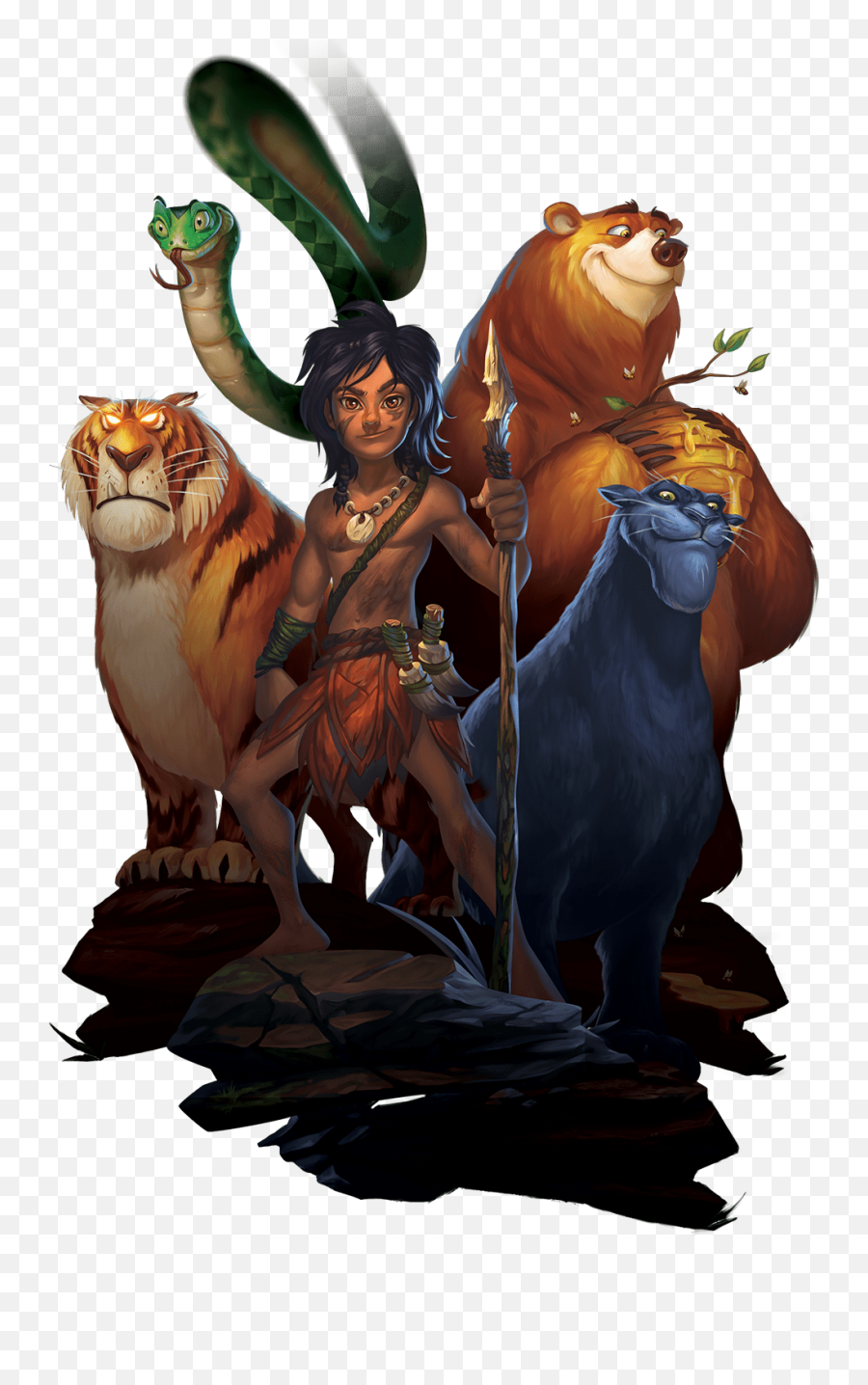 The Jungle Book Shere Khan Baloo Kaa - Jungle Books Slot Emoji,Khanda Emoji