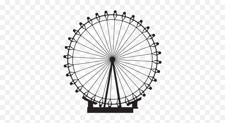 Ferris Wheel Silhouette Png Picture - London Eye Drawing Emoji,Ferris Wheel Emoji