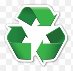 Black Universal Recycling Symbol - Recycle Emoji,Universal Emojis