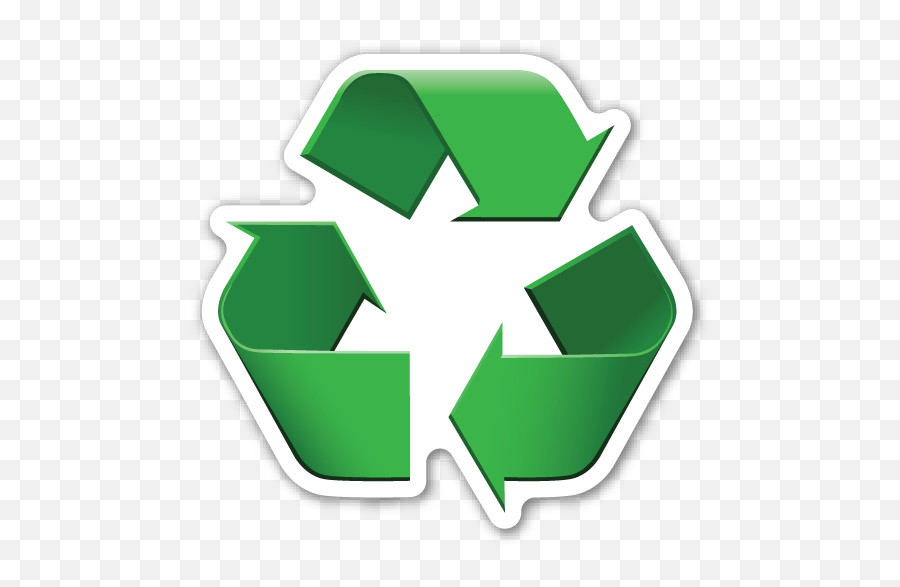 Black Universal Recycling Symbol - Recycle Emoji,Universal Emojis