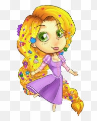 Bondage Cartoon Stickers For Android - Rapunzel Chibi Emoji