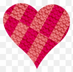 Chequered Wool Heart - Emoji