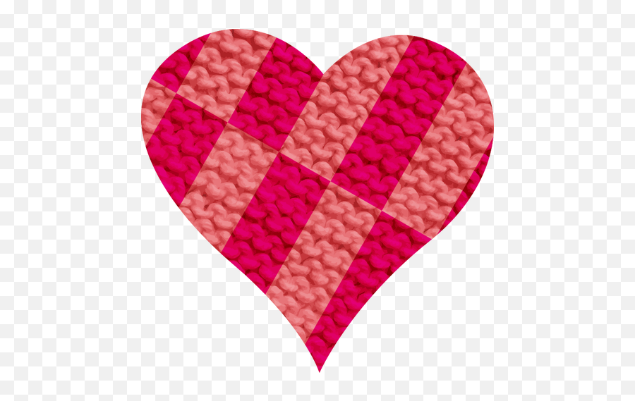 Chequered Wool Heart - Heart Emoji,Small Hearts Emoji