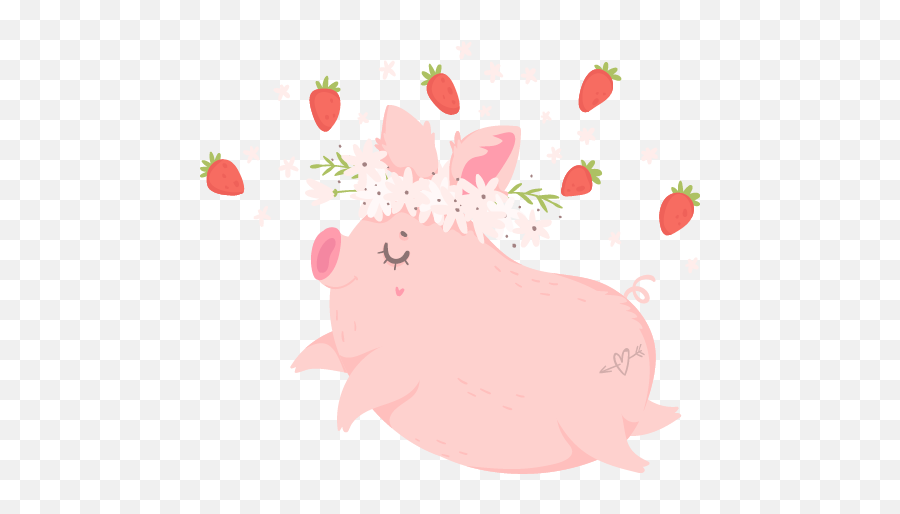 Pig Pink Girl Freetoedit Mimi Sticker - Illustration Emoji,Girl Pig Emoji