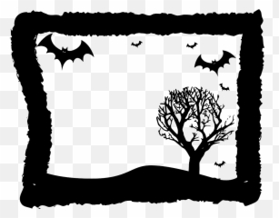 Bats Vamps Vampires Dracula Halloween - Frame Free Emoji