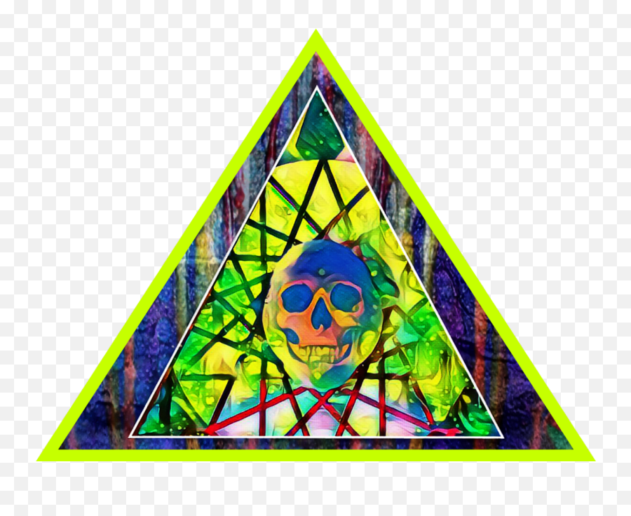 Remixit Skullsticker Pyramid Skull Picsart Sticker - Triangle Emoji,Pyramid Emoji