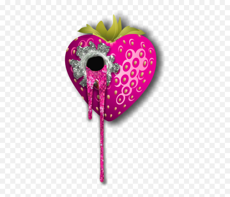 Strawberry Strawberries Bullethole - Strawberry Heart Png Emoji,Heart Gun Emoji