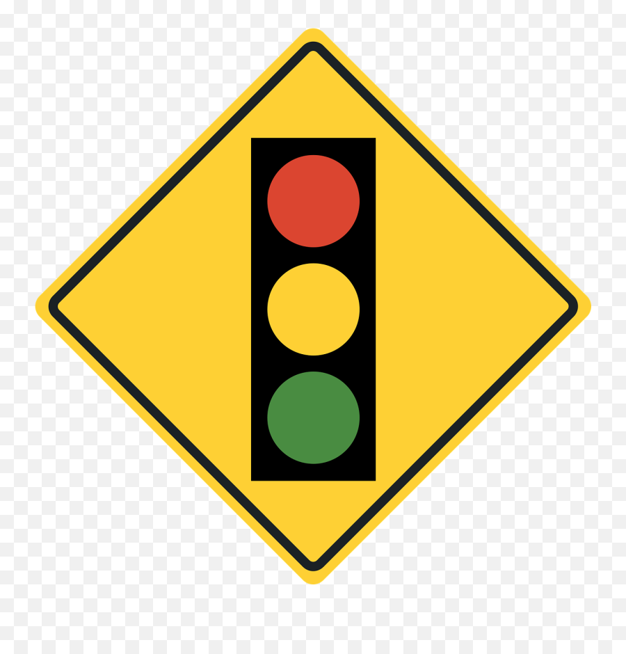 Sign Caution Traffic Light Signal Ahead - Traffic Light Sign Emoji,Traffic Light Caution Sign Emoji
