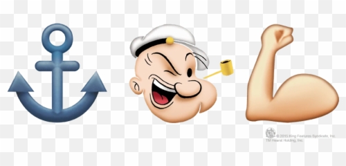 Popeye Emoji Mens Tall Fit T - Cartoon,Men's Emoji Shirt