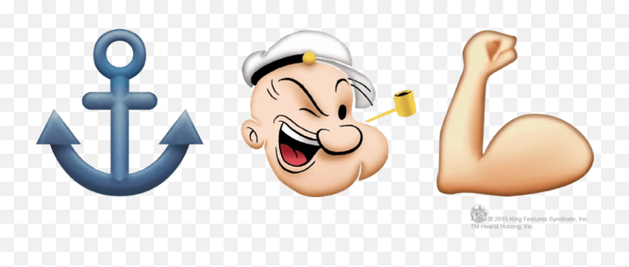 Popeye Emoji Mens Tall Fit T - Cartoon,Men's Emoji Shirt